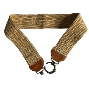 Vintage Woven Gold Tone Buckle Belt Women's‎ One Size